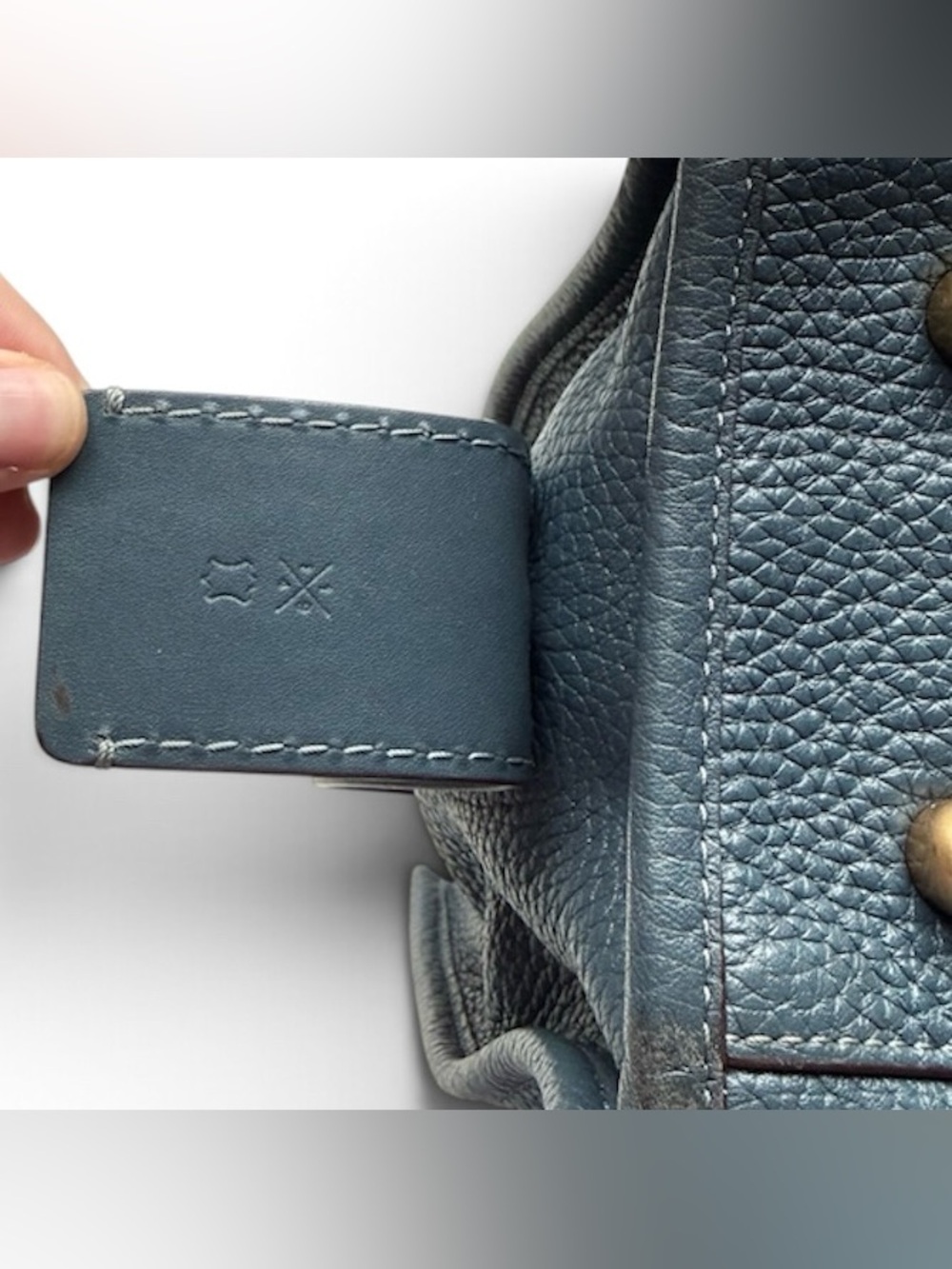 Coach Made to Order Light Denim Rogue w/ Python Handles - Style No. 59997 - Picture 9 of 16